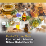 Vitamins Keratin Hair Mask Deep Conditioner - Biotin Collagen Protein & Castor Oil Repair for Dry Damaged or Color Treated Hair - Conditioning Treatment for Curly or Straight Thin Fine Hair