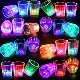 Miucoguier Light Up Shot Glasses for Party Favors Adults 24 Pack Plastic Shot Glasses Set 2 oz Led Flash Shot Cups for Birthday Wedding Christmas Halloween Decorations etc