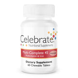 Celebrate Vitamins Multi-Complete Chewable Bariatric Multivitamin with 45 mg of Iron, Watermelon, for Sleeve Gastrectomy and Gastric Bypass Surgery Patients, 60 Count