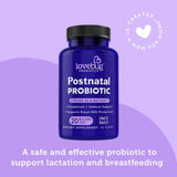 Lovebug Postnatal | Clinically Studied Ingredients for Breast Milk Production & Acid Reflux | Mental & Emotional Support | Glucose Support | Multi Strain 20 Billion CFU | 30 Capsules