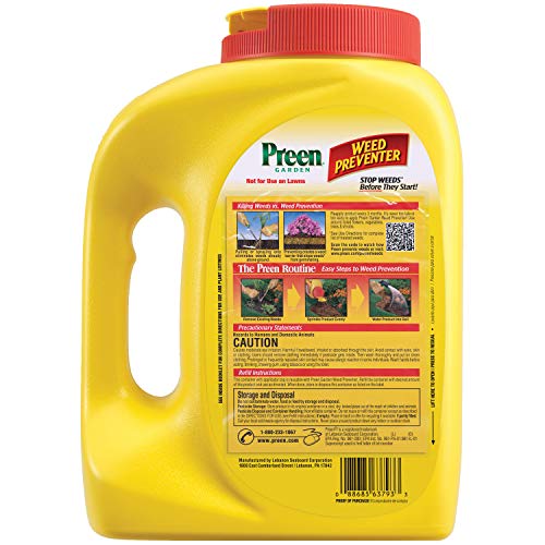 Spectracide Weed & Grass Killer (Refill), Use On Driveways, Walkways and Around Trees and Flower Beds, 1.3 Gallon & Preen Garden Weed Preventer - 5.625 lb. - Covers 900 sq. ft.