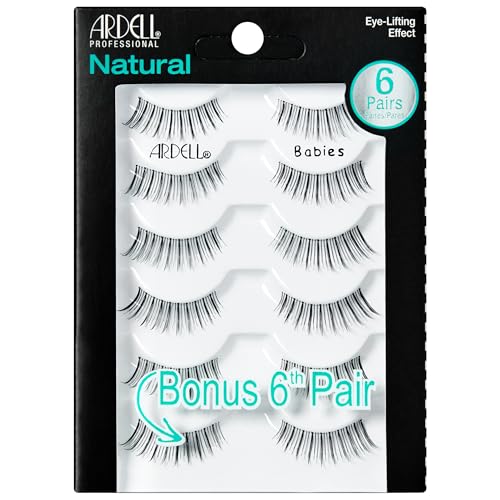 Ardell False Eyelashes Natural Lashes Babies Black - Lightweight, Short Length, Reusable Fake Lashes, 1 Pack