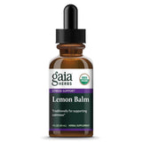 Gaia Herbs Lemon Balm - for Stress Relief & Calm - with Lemon Balm Extract - 1 Fl Oz Organic Liquid Dropper Bottle (23 Servings)