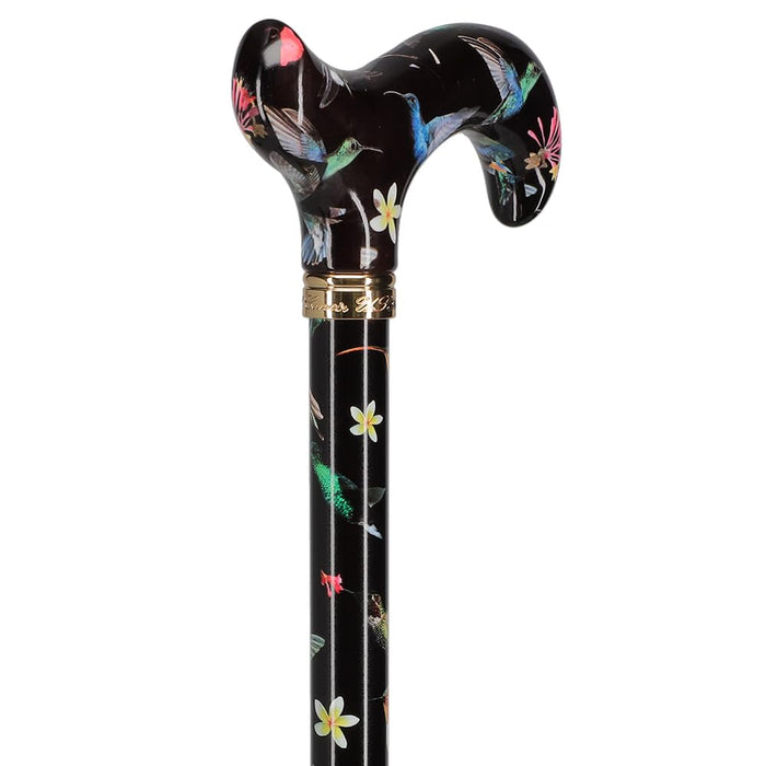 Royal RC Canes Flight of The Hummingbird - Designer Pattern Walking Cane Adjustable - Aluminum Shaft - Stylish Canes for Women and Men Stability - Seniors Walking Stick