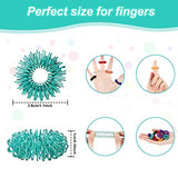 100 Pack Spiky Sensory Finger Rings, Acupressure Rings Spiky Sensory Finger Rings for Teens, Adults, Silent Stress Reducer and Massager Fidget Ring for Anxiety for Men, Women (Bright Colors)