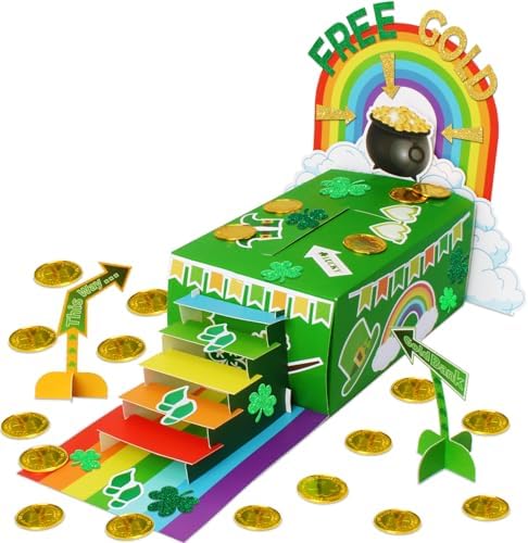 GYGOT St. Patrick's Day Leprechaun Trap Kit for Kids, DIY Craft Catch a Leprechaun Kit for Kids,St Patricks Day Classroom Activity Party Supplies