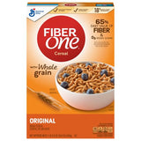 FIBER ONE Cereal, Original Bran, High Fiber Cereal Made with Whole Grain, 19.6 oz