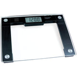 IDEAWORKS JB5824 Extra Wide Talking Scale-Visual & Voice Display Scale- 550 Pounds Max-Tamper Glass-Extra Wide Width-Large LCD Display-Tap On & Off Auto Function