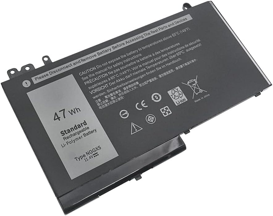 New NGGX5 Laptop Battery Replacement Compatible with Dell Latitude E5270 E5470 E5570 Precision M3510 Series Notebook JY8D6 954DF 0JY8D6 451-BBUN 451-BBUJ RDRH9 (11.4V 47Wh)