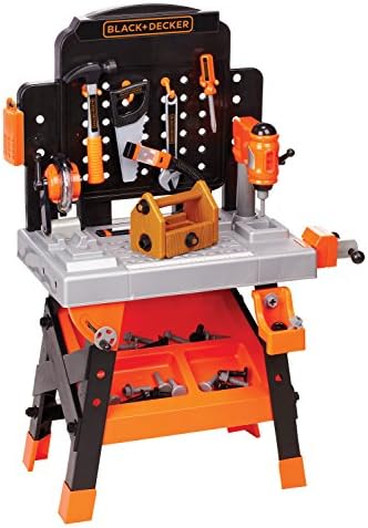 Black+Decker Kids Workbench - Power Tools Workshop - Build Your Own Toy Tool Box – 75 Realistic Toy Tools and Accessories [Amazon Exclusive]