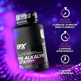 EFX Sports Kre-Alkalyn EFX | pH Correct Creatine Monohydrate Pill Supplement | Strength, Muscle Growth & Performance | 60 Servings, 120 Capsules