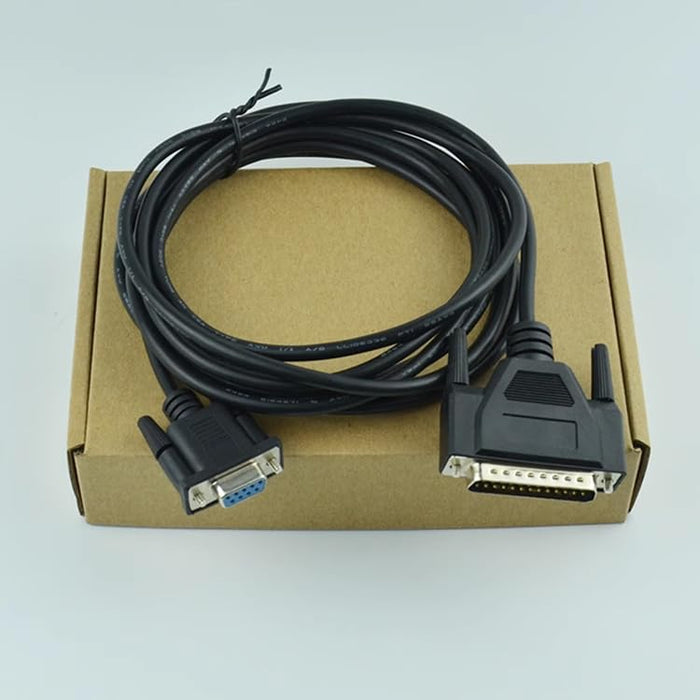 RS232 Data Transfer Cable for CNC Machine Port One (Male) 25-pin and one (Female) 9-Hole Shielded Cable 5 Meters