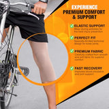 Doc Miller 2 Pack Knee Compression Sleeve Brace for Men & Women - Best Support for Gym Workout, Running, Sports, ACL, Meniscus Tear, Arthritis, Joint Pain Relief & Injury Recovery