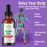 Organic Hemp Seed Oil (3 Oz), Peppermint Flavor, High Potency 30,000 mg - Natural Pain Relief, Helps Sleep, Relaxation & Mood, Transparent Hemp Oil Dosage, Non-Habit Forming - Non-GMO, Vegan