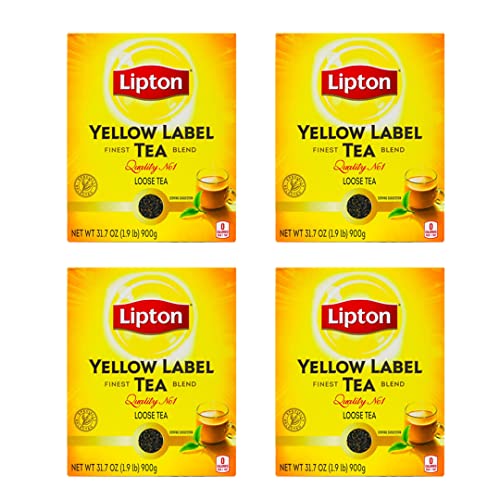 Lipton Yellow Label Tea International Blend 31.74oz (Pack of 4)