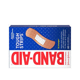 Band-Aid Brand Tough Strips Adhesive Bandages for Wound Care, Durable Protection for Minor Cuts and Scrapes, All One Size, 60 ct