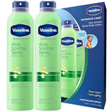 Vaseline Intensive Care Spray Moisturizer, Aloe Soothe Spray Lotion Moisturizer for Dry Skin with Micro-Droplets of Vaseline Lotion (Pack of 2, 6.5 Oz Ea)