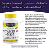 Healthy Origins Vitamin K2 (MK-7) – 100 mcg, 180 Veggie Softgels