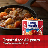 DINTY MOORE Beef Stew, 15 oz (12 Pack), Fully Cooked & Ready-To-Eat with Fresh Potatoes & Carrots, Gluten-Free, 10g Protein, No Preservatives, Perfect for Noodles, Biscuits & Hot Pies