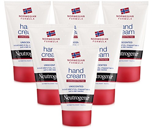 Neutrogena Concentrated Hand Cream, Unscented, Norwegian Formula,Travel Size (1.69 Ounce, Pack of 6)