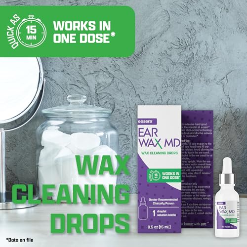 eosera® EAR WAX MD® - Wax Cleaning Kit with Rinsing Bulb 15mL | Kit - Fast-Acting Ear Wax Removal Drops | Breaks Down & Dissolves Wax in Just 1 Treatment | Clinically Proven | Gentle & Safe