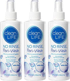 No-Rinse Peri-Wash, 8 fl oz - Soothing, Protecting Perineal Cleanser in a Rinse-Free Formula (Pack of 3)