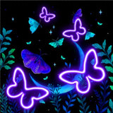 Butterfly Neon Sign for Bedroom,2 Pack Purple Butterfly Led Neon Light USB/Battery Operated Wall Decor for Party, Birthday, Wedding, Holiday, Christmas, Living Room, Bar, Bedroom, Indoor