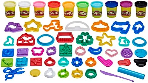 Play-Doh Holiday Set of Tools, 43 Accessories & 10 Colors, Kids Arts & Crafts, Preschool Toys for Girls & Boys, for Kids, Ages 3+ (Amazon Exclusive)