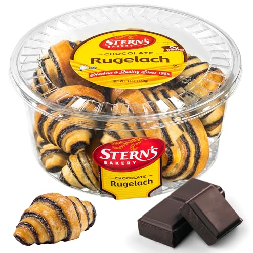 Rugelach Pastries | Chocolate Croissant | Chocolate Babka Bread | Breakfast Pastry | Coffee Snack| Kosher, Dairy & Nut Free | Holidays, Parties & Birthdays | 13 oz. Stern’s Bakery