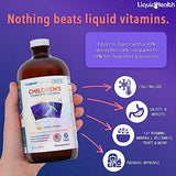 LIQUIDHEALTH 16 Oz Kids Liquid Multivitamin Complete Multiple for Children, Toddlers - Essential Vitamins & Minerals Supplement, Immune Support, Gluten Free, Non GMO, Prebiotic Fiber (2-Pack)