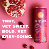 Turmeric Antioxidant Energy Drink by ZYN | 6 Pack | Pomegranate Cranberry | Low Calorie & No Added Sugar | Energy Turmeric Drinks for Inflammation Turmeric Drinks with Curcumin, Piperine, Vitamin C & Zinc | Plant-Based Formula