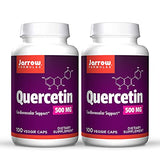 Jarrow Formulas Quercetin 500 mg - 100 Veggie Caps, Pack of 2 - Supports Antioxidant Status, Cardiovascular Health & Immune Health - 200 Total Servings