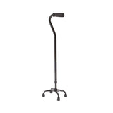 Medline Aluminum Quad Cane with Small Base for Balance, Knee Injuries, Leg Surgery Recovery & Mobility, Portable, Lightweight Walking Aid for Seniors & Adults