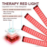 Red Light Therapy for Body with Tripod, 180LEDs Upgrated 3-in-1 Chip Infrared Light Therapy Device, 660nm ＆ 850nm Deep Red Light Lamp for Face, Neck, Back