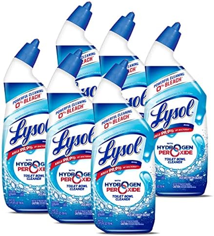 Lysol Bleach Free Hydrogen Peroxide Toilet Bowl Cleaner, Fresh, 24 oz (Pack of 6)
