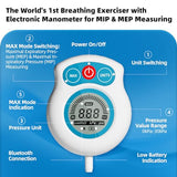 Sonmol Breathing Exercise Device for Lungs with Electric Manometer & Test Mouthpiece & Travel Case | Lung exerciser Device for Better Lungs| 6 Resistance Levels | Guided Mobile Training App Included
