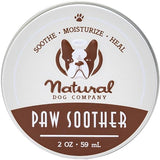 Natural Dog Company Paw Soother Balm, 2 oz. Tin, Dog Paw Cream and Lotion, Moisturizes & Soothes Irritated Paws & Elbows, Protects from Cracks & Wounds