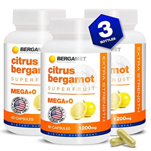 BergaMet Citrus Bergamot Superfruit Supplement, Worlds Strongest, 80% Polyphenols, 1200mg per Serving - 180 Capsules - 3 Months - Made in The USA