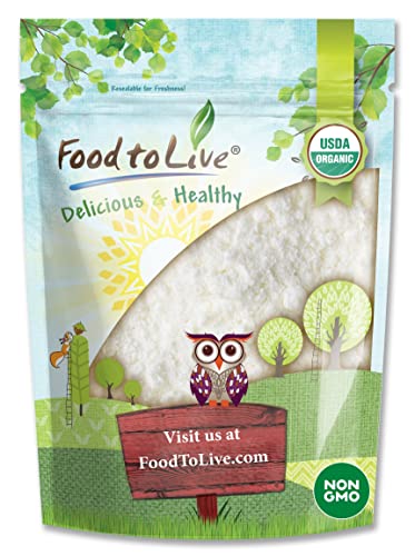 Food to Live Organic Coconut Milk Powder, 1 Pound – Non-GMO, Dehydrated Fresh Coconut Milk, Pure, Unsweetened, Vegan, Bulk. Dairy Free, Keto-Friendly. Plant-Based Creamer. Contains Maltodextrin