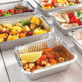 Aluminum Containers with Lids - 55 count - 2.25LB (8.5"x6") - Disposable Foil Containers for Takeout, Baking, Freezing, Food Storage - Aluminum Pans with Lids, To Go Containers With Lids