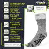 Alvada Merino Wool Hiking Socks Thermal Warm Crew Winter Boot Sock For Men Women 3 Pairs ML