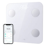 Wyze Scale S, Scale for Body Weight, Digital Bathroom Scale for Body Fat, BMI, Muscle, and Heart Rate, Body Composition Analyzer with App, Batteries Included, Bluetooth, 400 lb, White