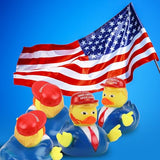 party greeting 6Pcs Donald Trump Duck Update 2024 Trump Rubber Duck for President MAGA New Funny Baby Bath Duckies Toy for Trump Supporter Election Ducking Baby Shower Kids Adults Men Gift