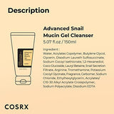 COSRX Advanced Snail Mucin Gel Cleanser, 5.07 Fl Oz / 150 mL | Rich Daily Deep Cleansing Gel for Dry & Sensitive Skin | Korean Skincare, Not Tested on Animals, No Parabens