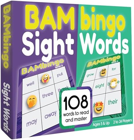 Sight Word Bingo Game Level 3 & 4 - Learn to Read Vocabulary for 1st 2nd 3rd Grade Kids - Dolch's Fry's Site Words Reading Game