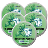 LYVWEL 5-Pack Caffeine Dip Pouches: 16 per Can, 56mg Caffeine, Nicotine-Free, Tobacco-Free Coffee Pouches Boost (Spearmint)