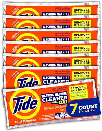Tide Washing Machine Cleaner, Washer Machine Cleaner with Oxi for Front and Top Loader Washer Machines, Deep Cleaning Residue & Odor Eliminator, 7 Month Supply