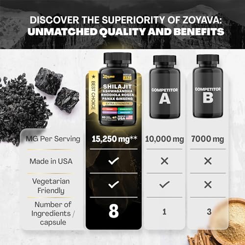 Zoyava Shilajit 8-in-1 and Sea Moss 16-in-1 Supplement Bundle