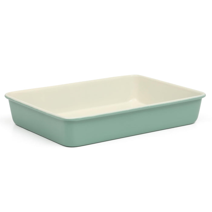Martha Stewart Gallen 13 x 9 Inch Rectangular Nonstick Carbon Steel Cake/Baking Pan- Teal